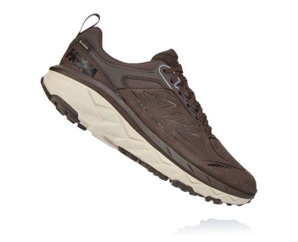 Hoka One One Challenger Low GORE-TEX Mens UK - Coffee Trail Running Shoes - RISHA7486